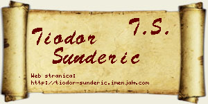 Tiodor Šunderić vizit kartica